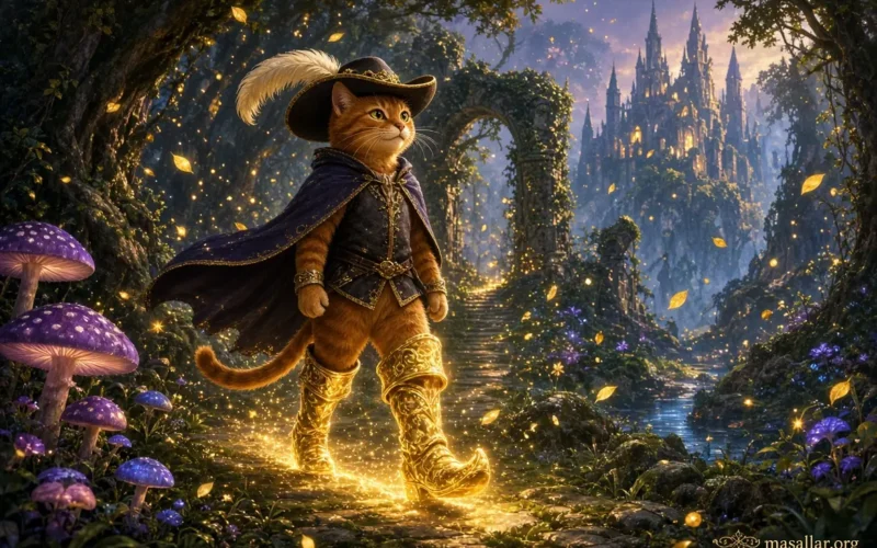 Çizmeli Kedi’nin ormanda altın anahtarı aradığı fantastik ve masalsı macera